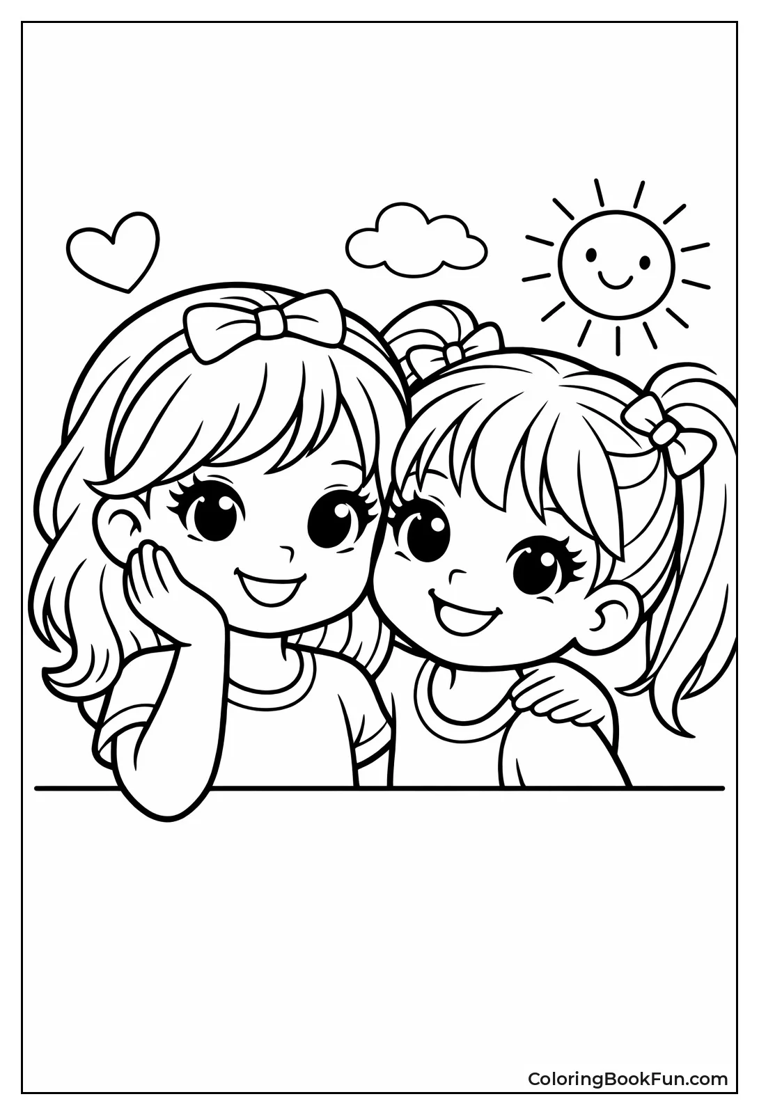 Two Girls' Smiling Faces