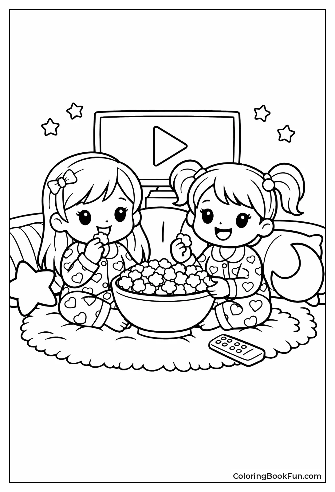 Girls Watching Pajama Movie