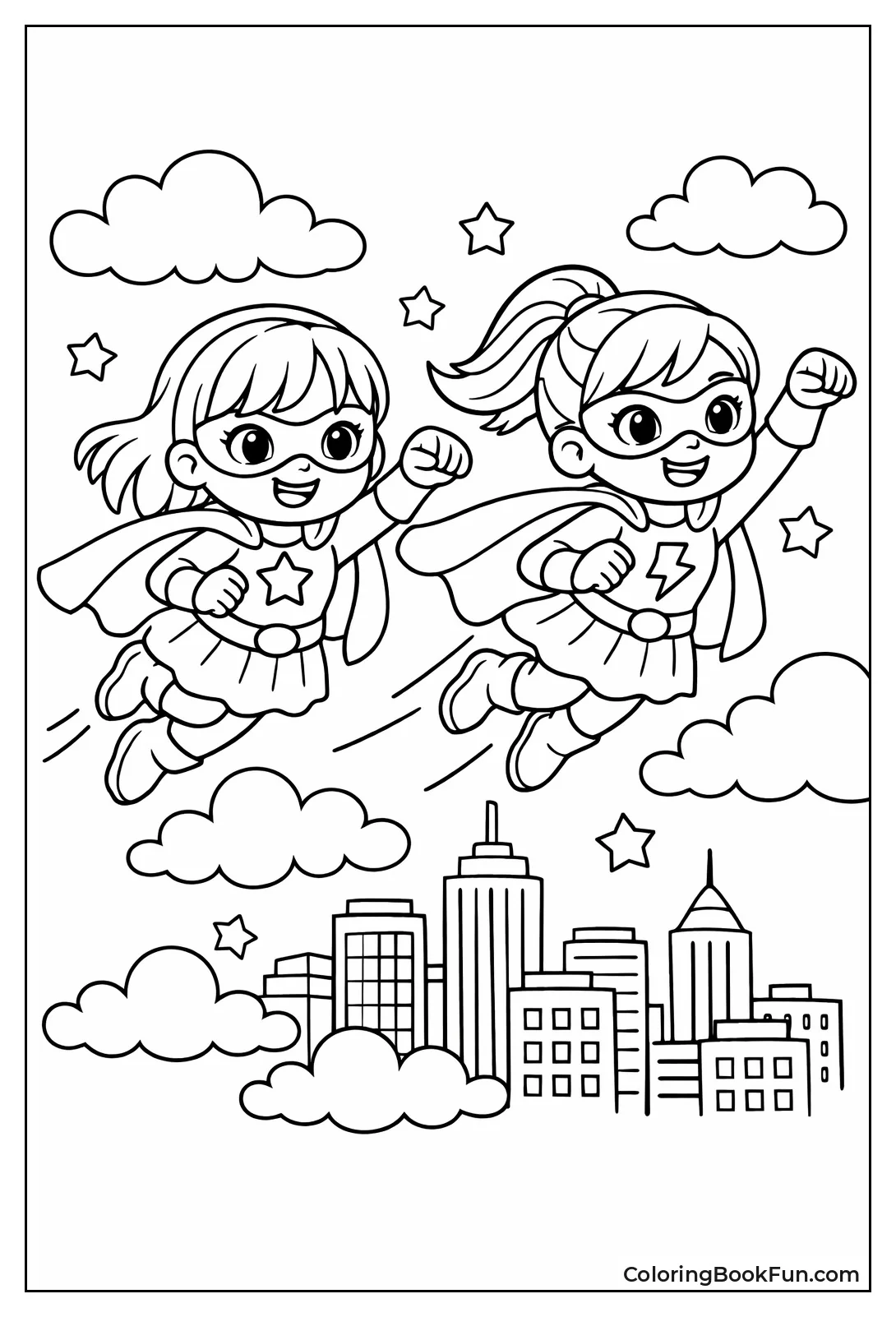 Superhero Girls Soaring Clouds