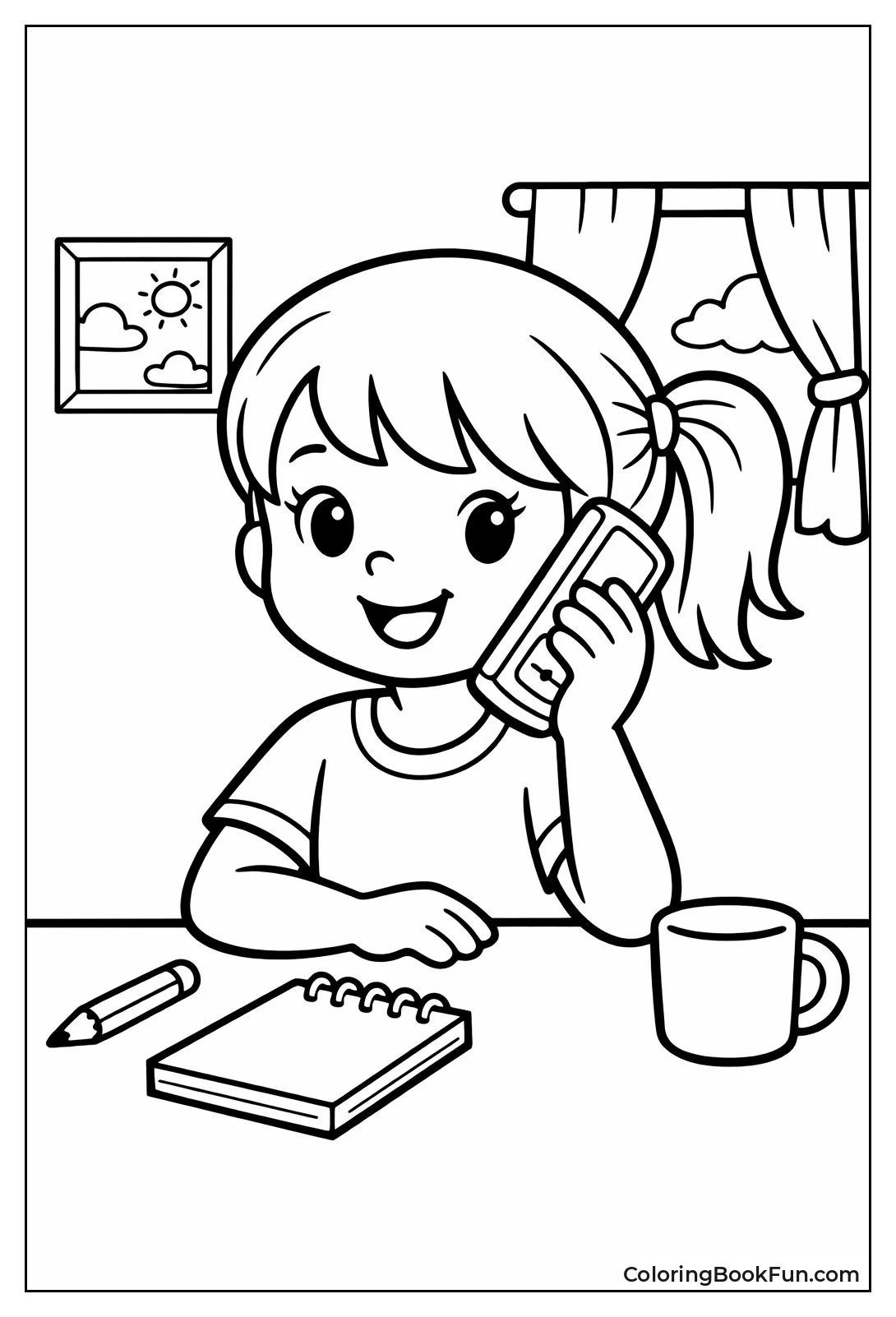 Girl Holding Phone to Ear