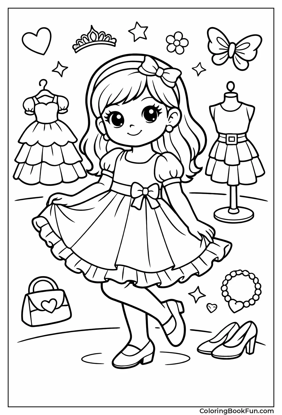 Girl in Pretty Dress