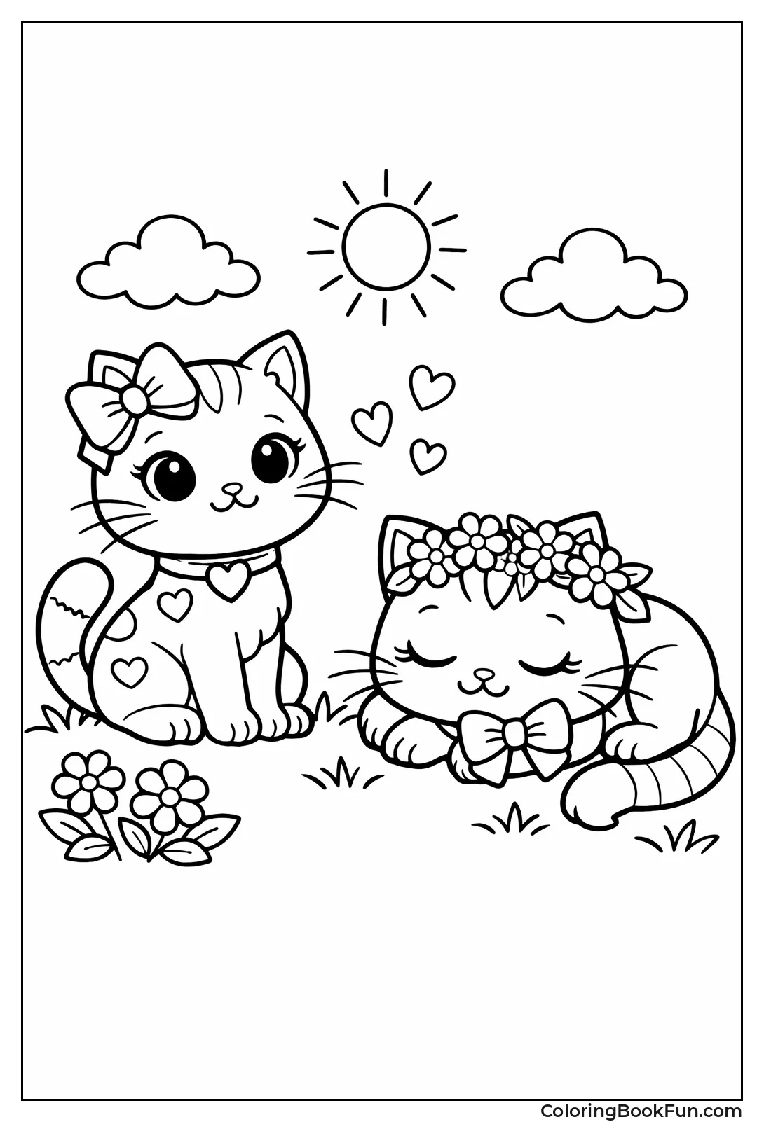 Girly Cats with Bows
