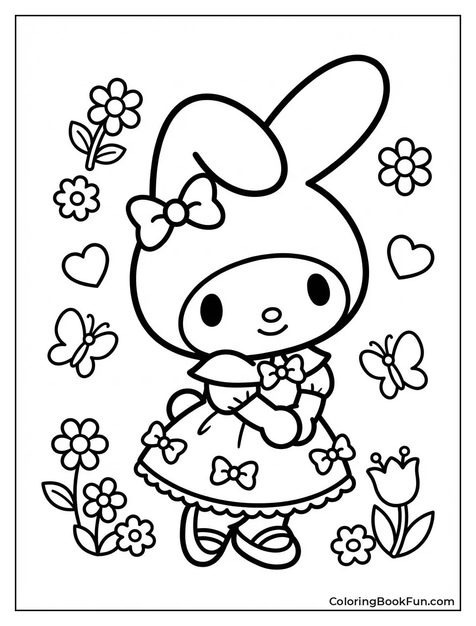 Girly My Melody Twirls Bows