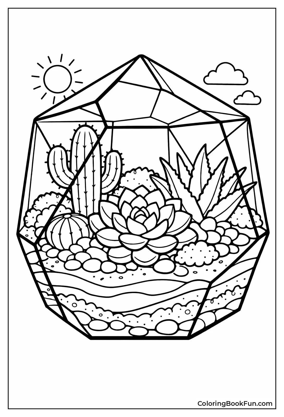 Succulents in Glass Terrarium