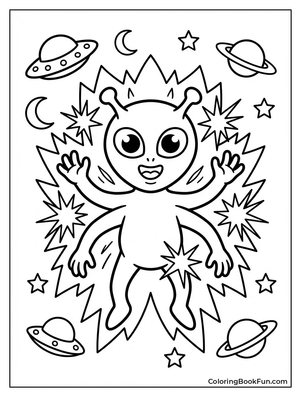 Glowing Alien Sparks with Energy