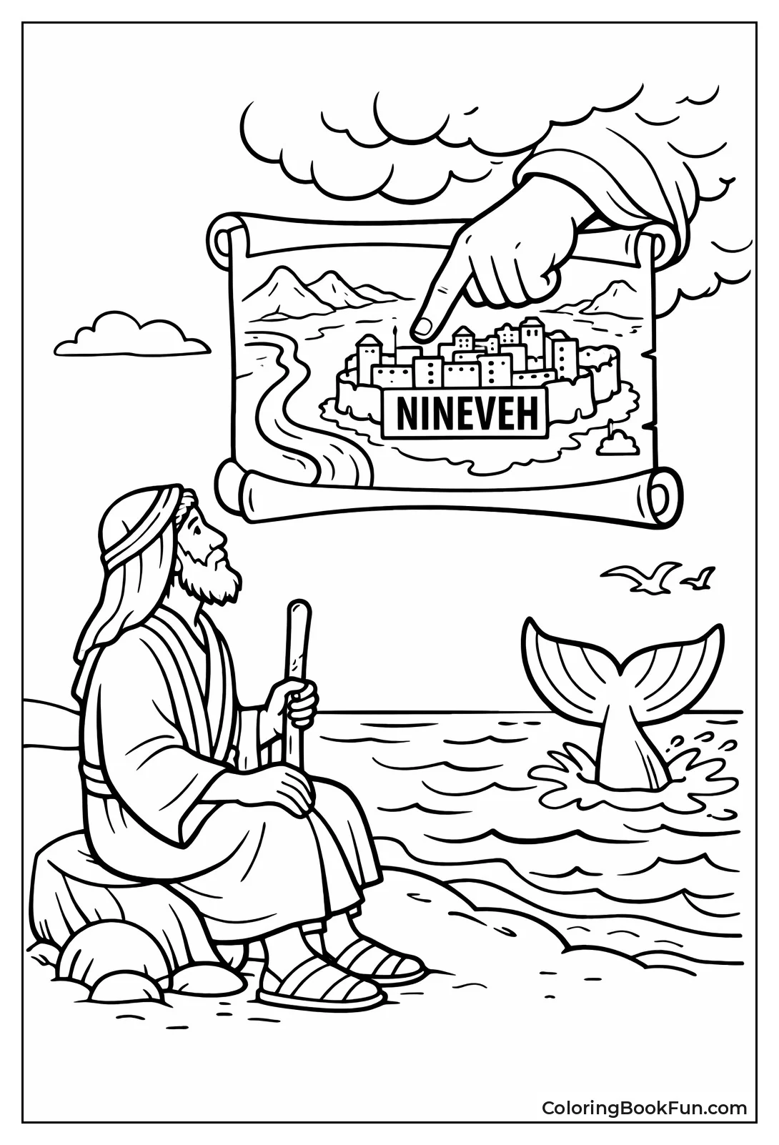 God Calls Jonah Seashore