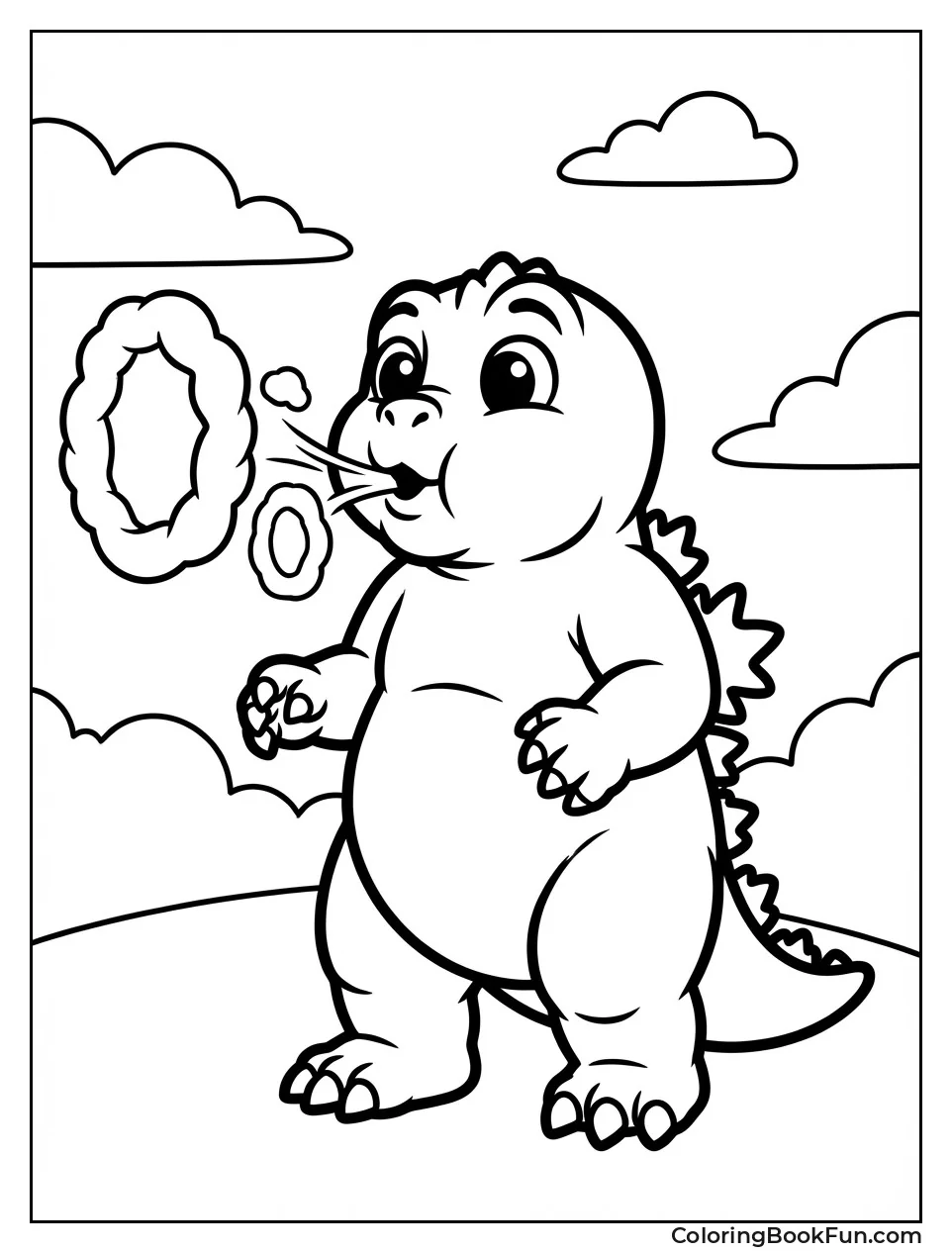 Adorable Minilla Blows Smoke