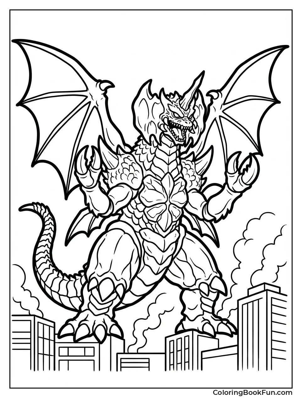 Destoroyah Spreads Bat Wings