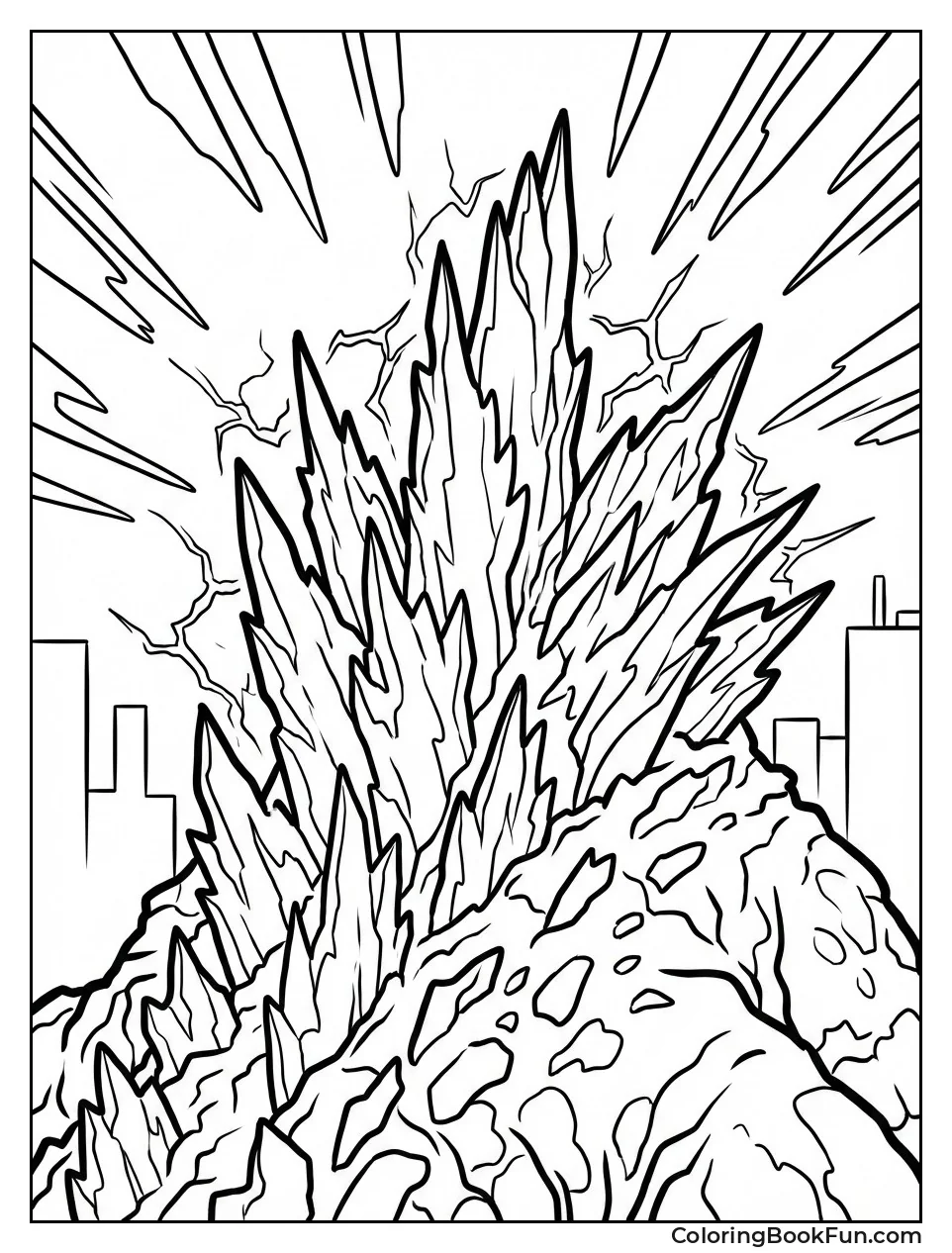 Godzilla Spines Glow Blue