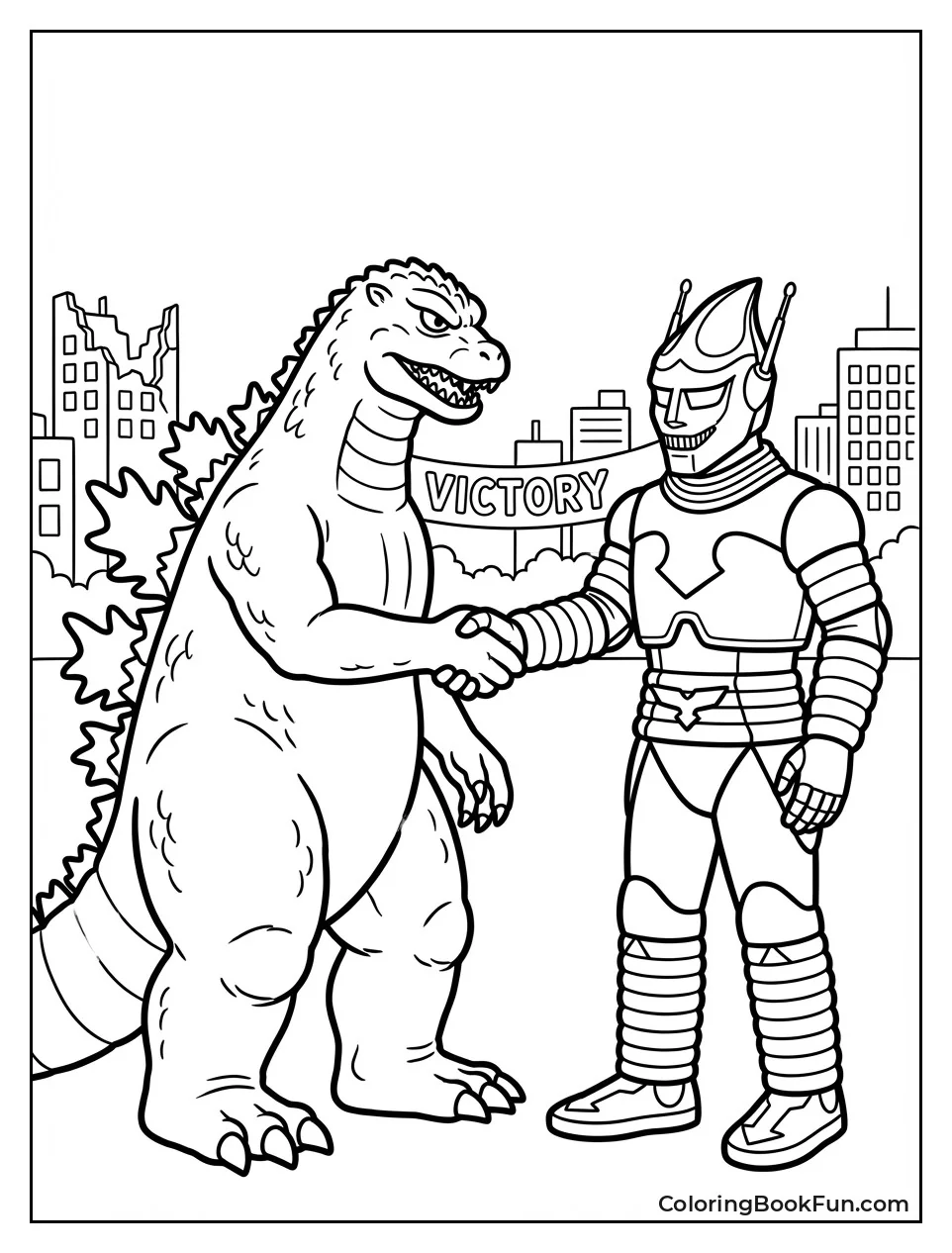Godzilla Shakes Robot Hand
