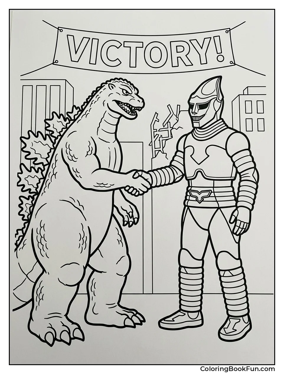 Godzilla Shakes Robot Hand