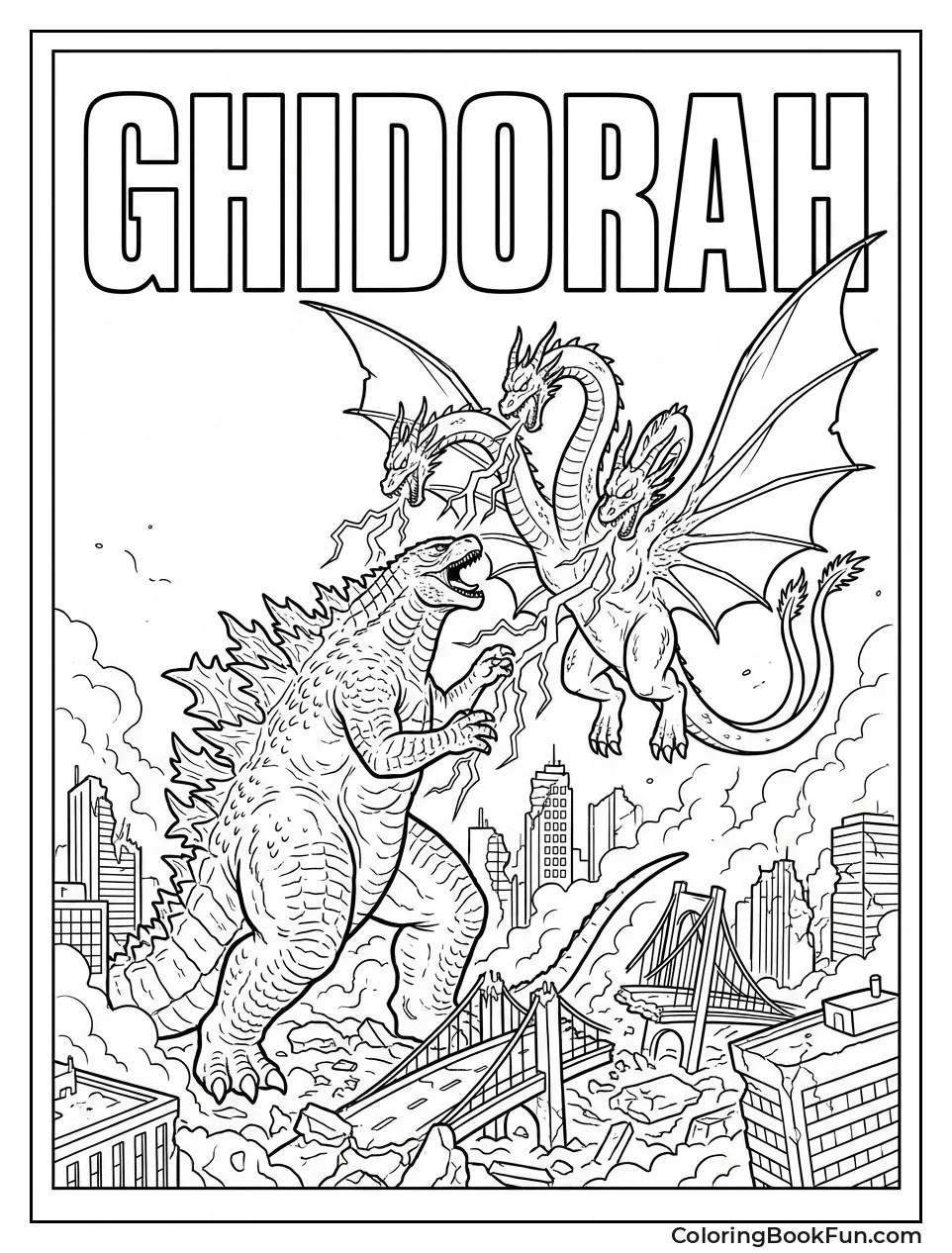 Godzilla Battles King Ghidorah