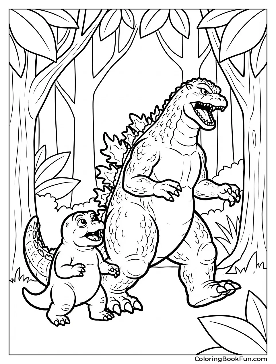 Godzilla Teaches Minilla Roar