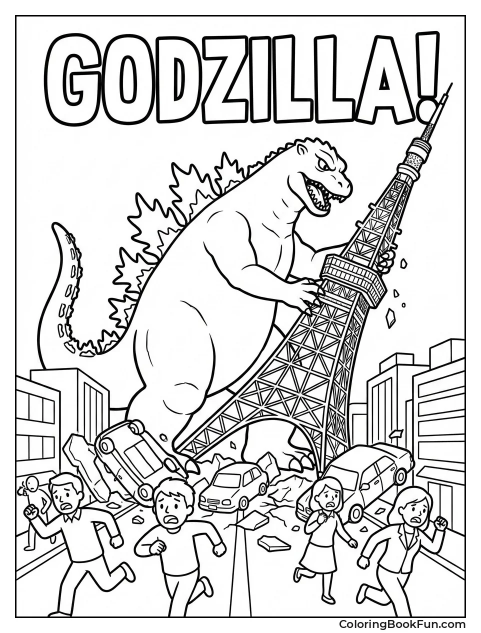 Godzilla Topples Tokyo Tower