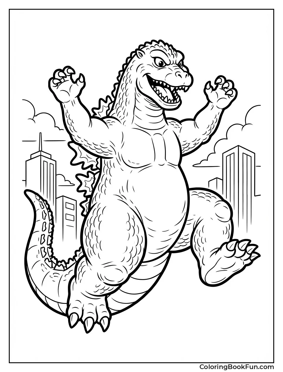 Godzilla Jumps Victory Dance