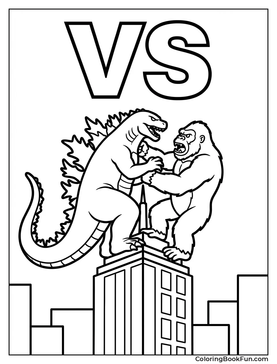Godzilla Grapples King Kong