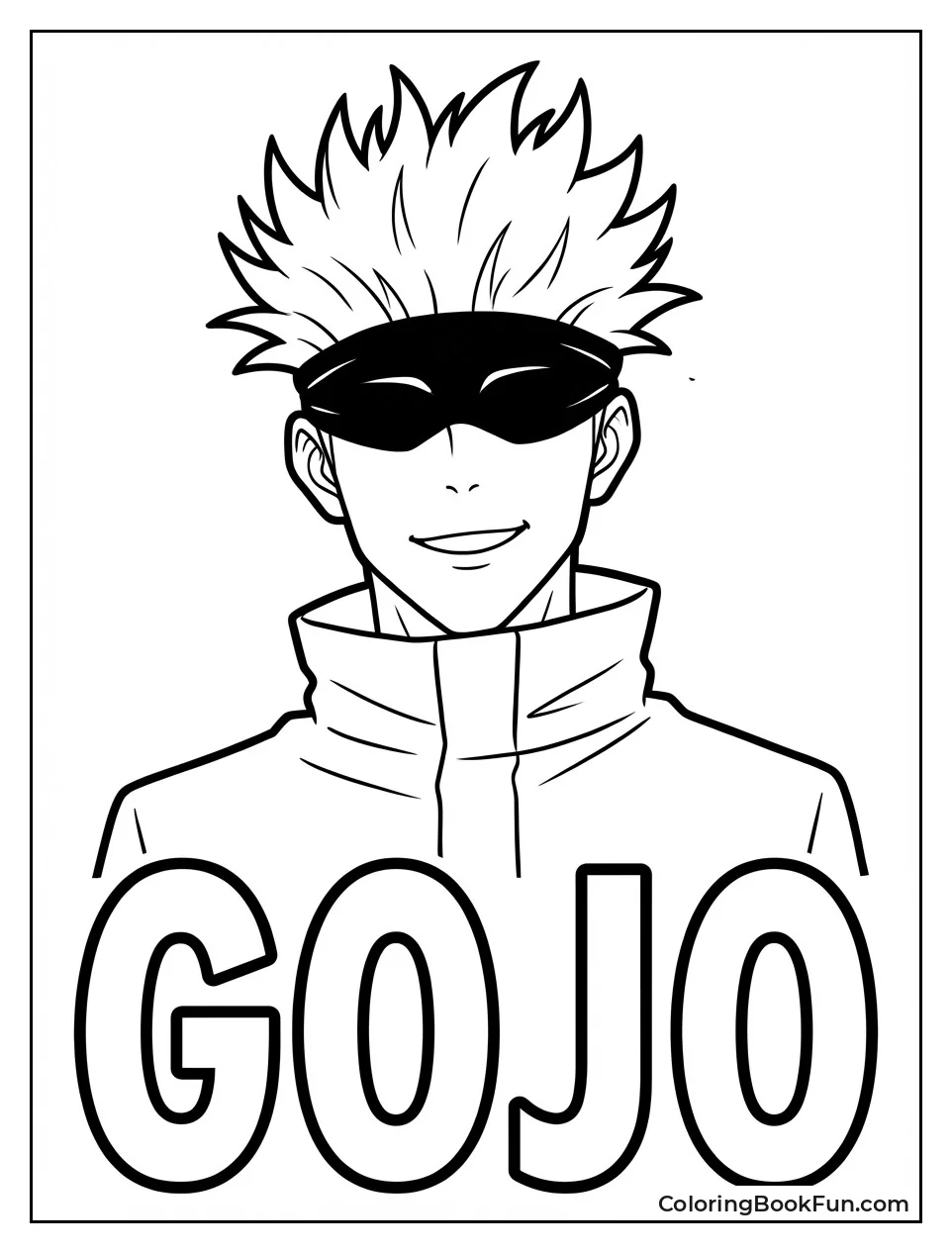 Smiling Gojo with Blindfold