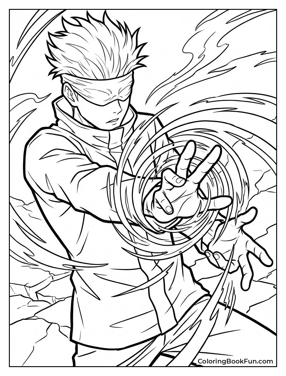 Gojo Using Red Explosion