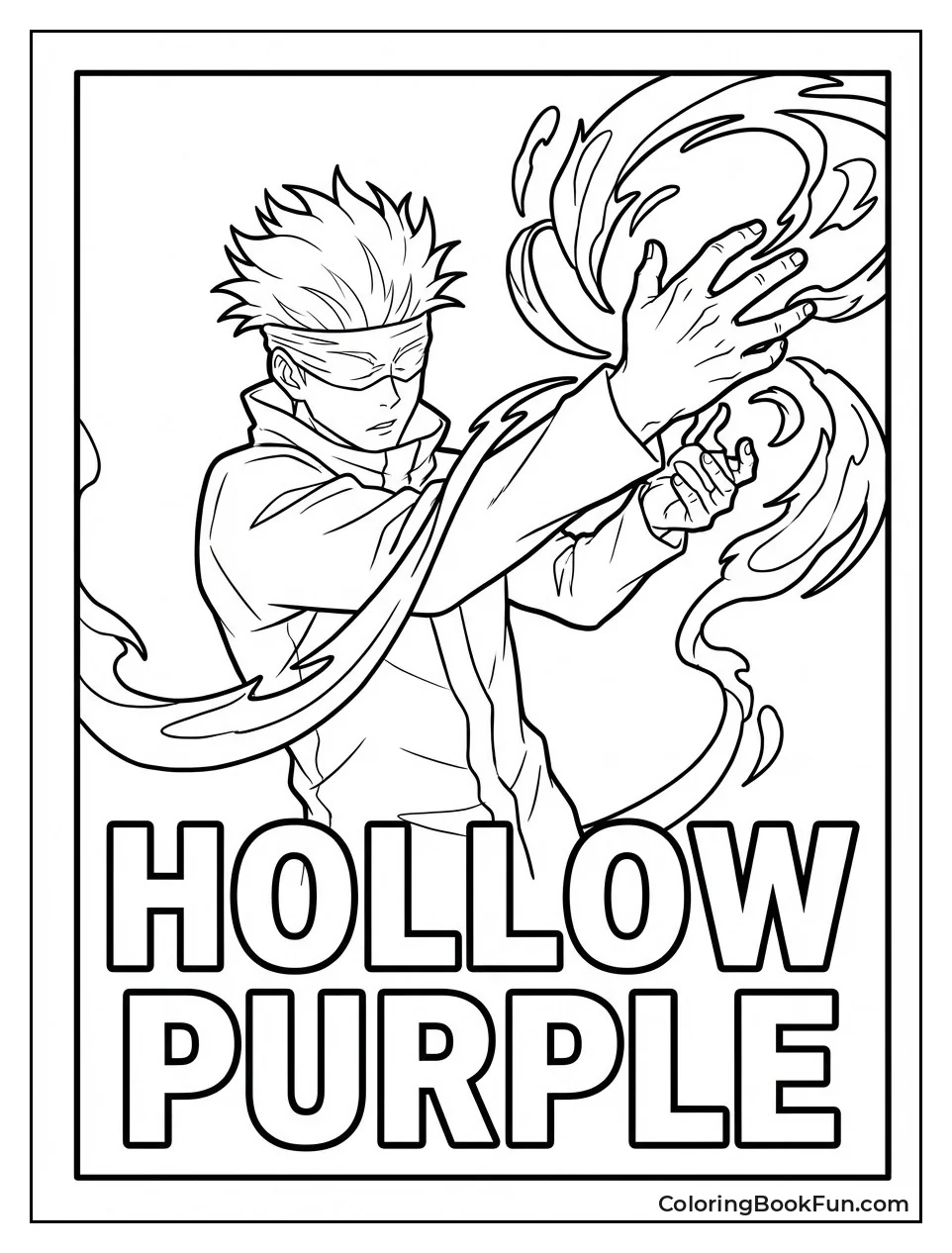 Gojo Unleashing Hollow Purple