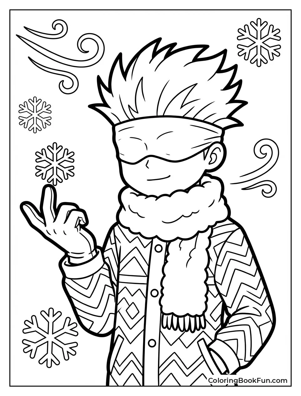 Gojo Catching Snowflake