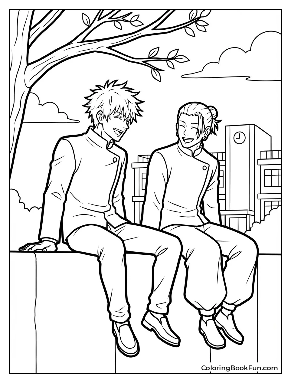 Young Gojo and Geto Smiling