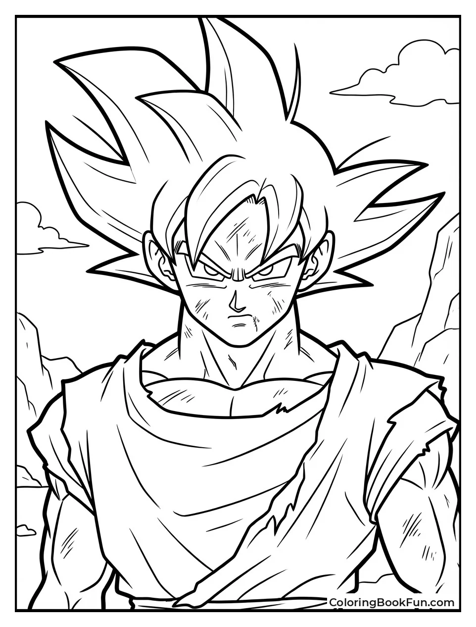 Wounded Goku Stands Resilient