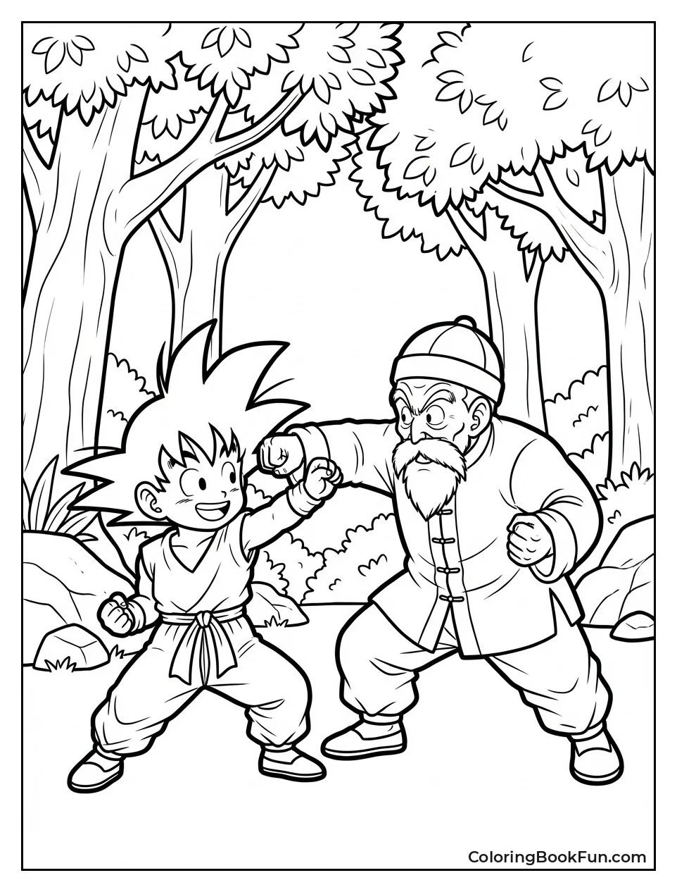 Goku Trains with Grandpa Gohan