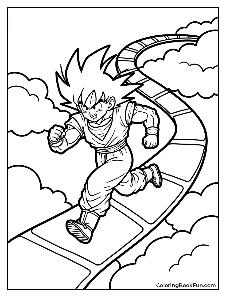 Goku Runs along Snake Way