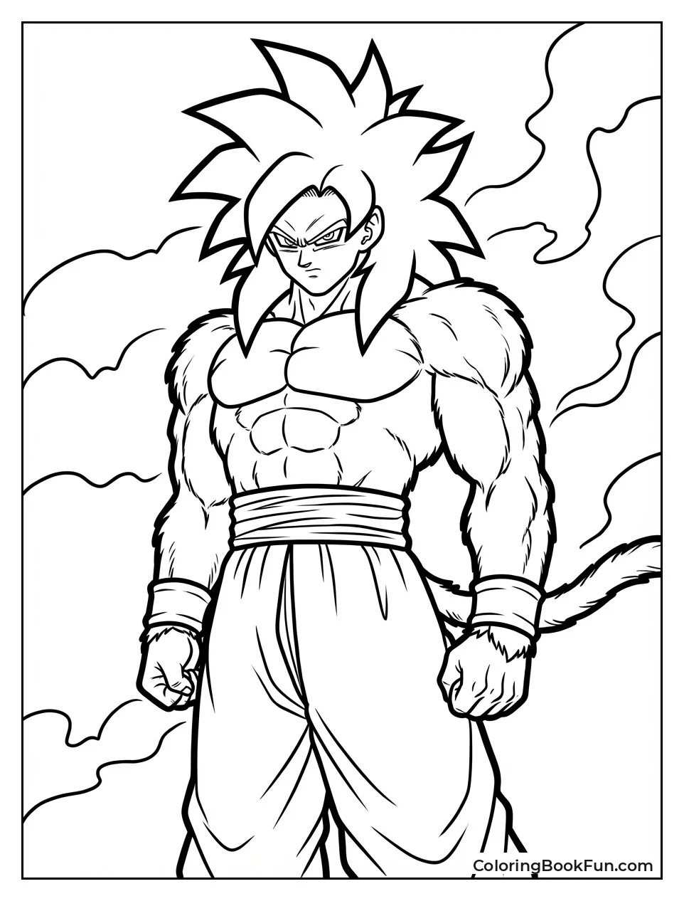 Super Saiyan 4 Goku Roars