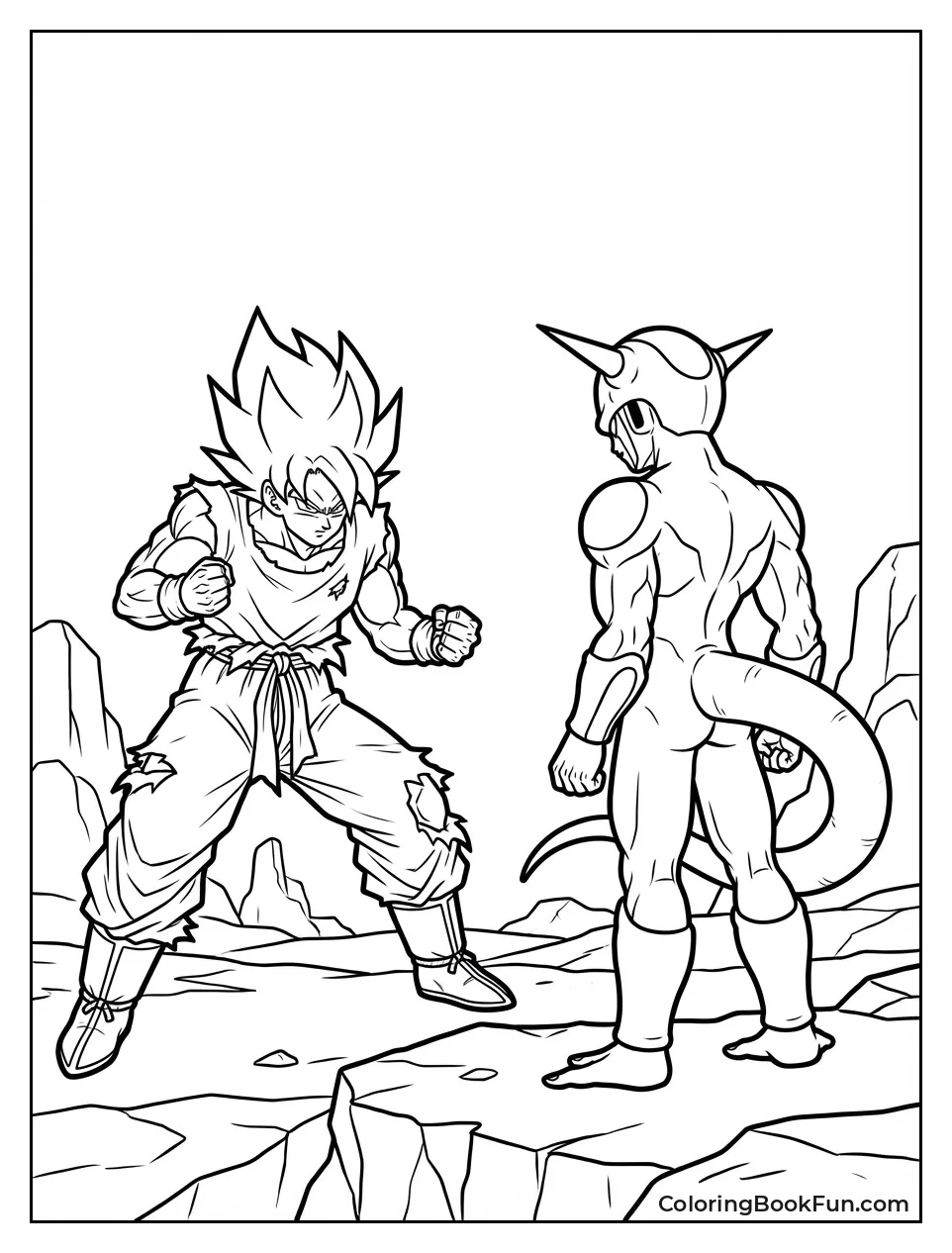 Goku Battles Frieza on Namek