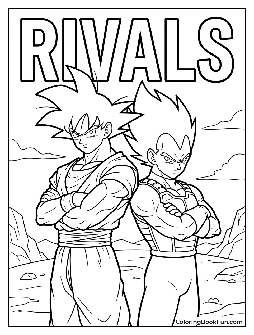 Goku and Vegeta Rival Stare