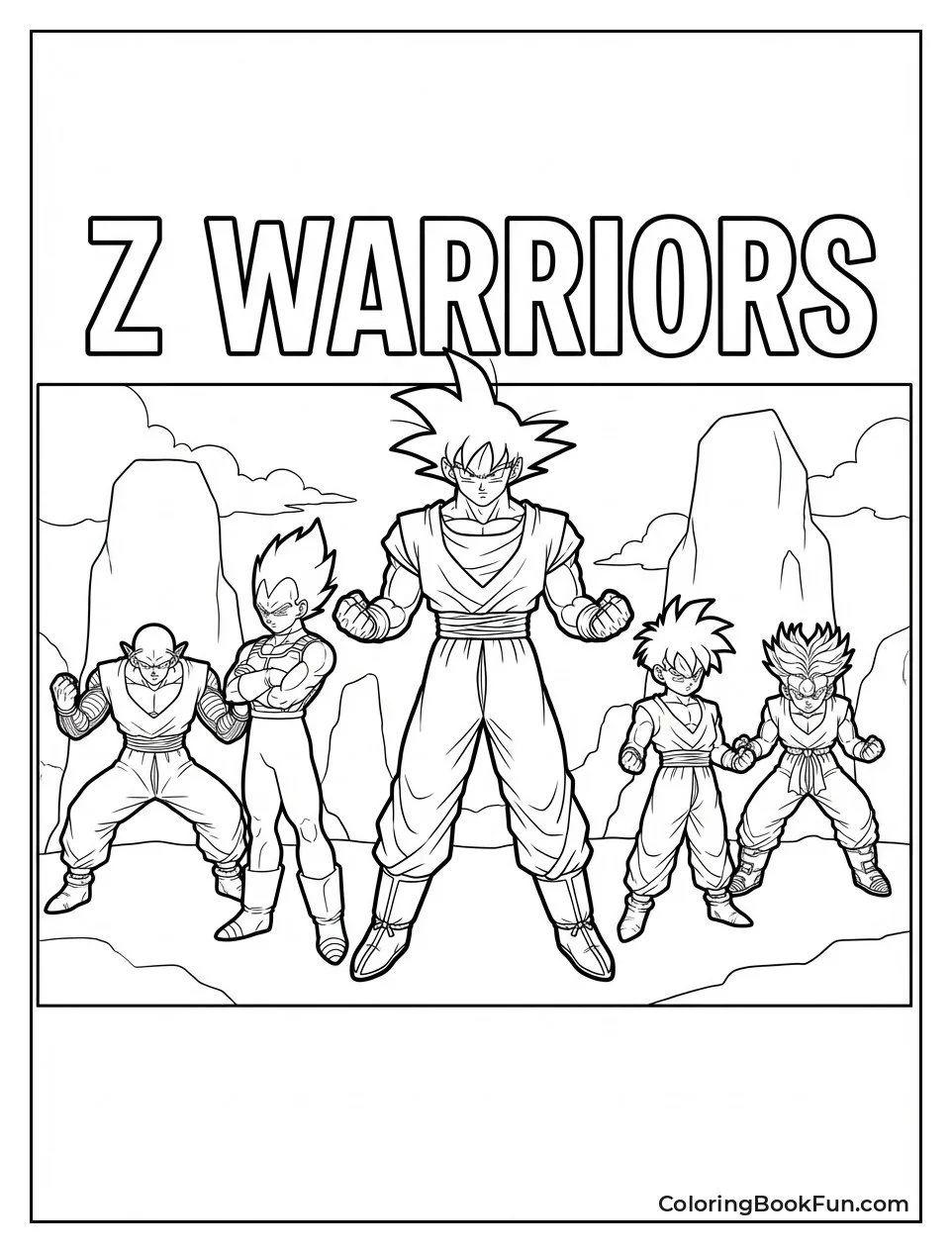 Goku Leads Z-Fighters Battle