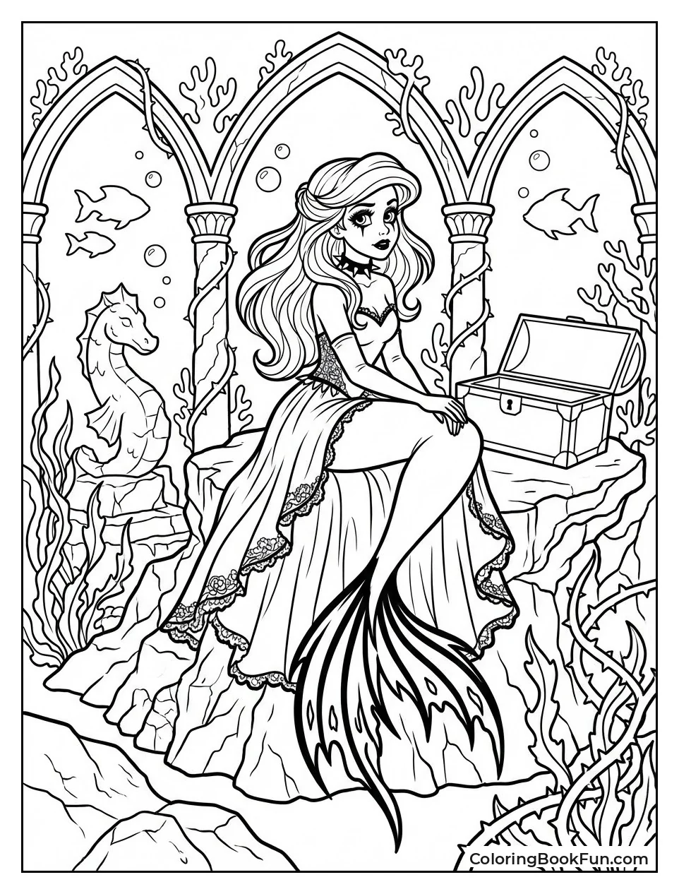 Goth Ariel in Dark Lair