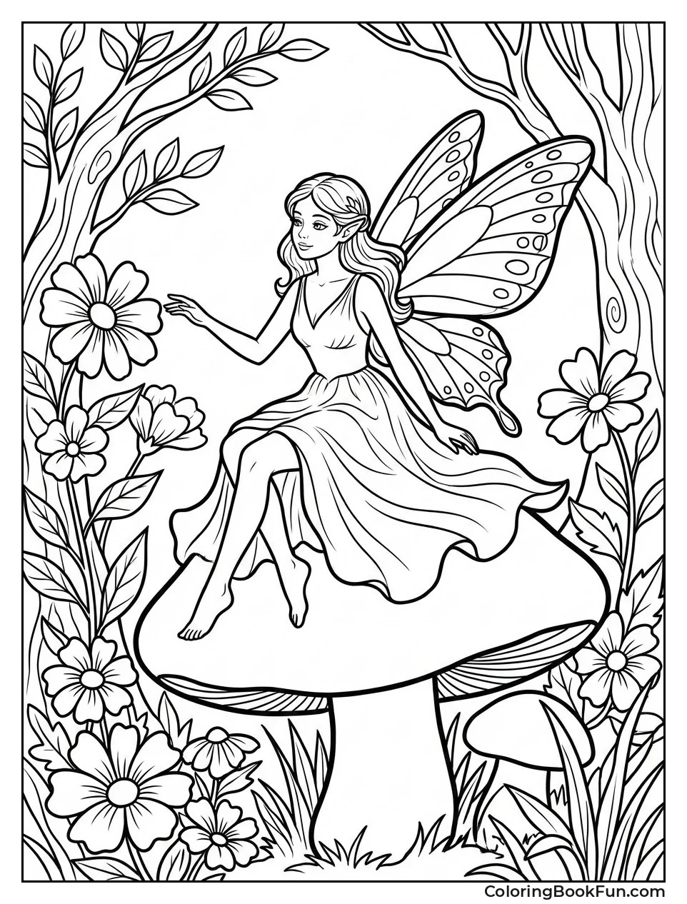 Graceful Fairy in Glade