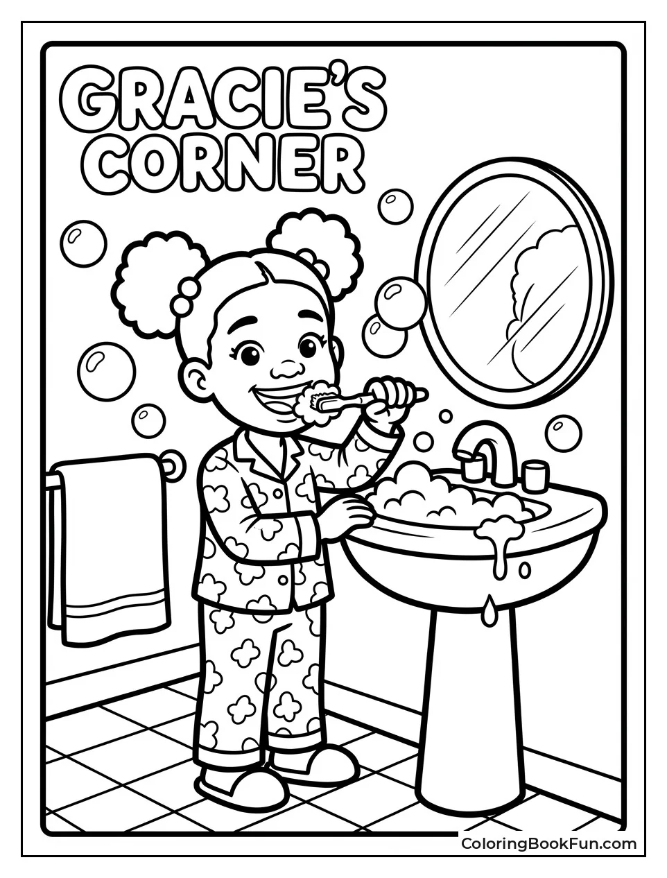 Gracie Brushes Teeth at Bedtime