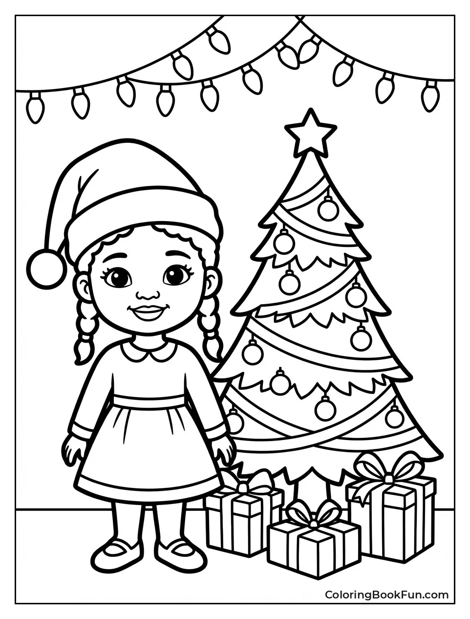 Gracie Wears Santa Hat