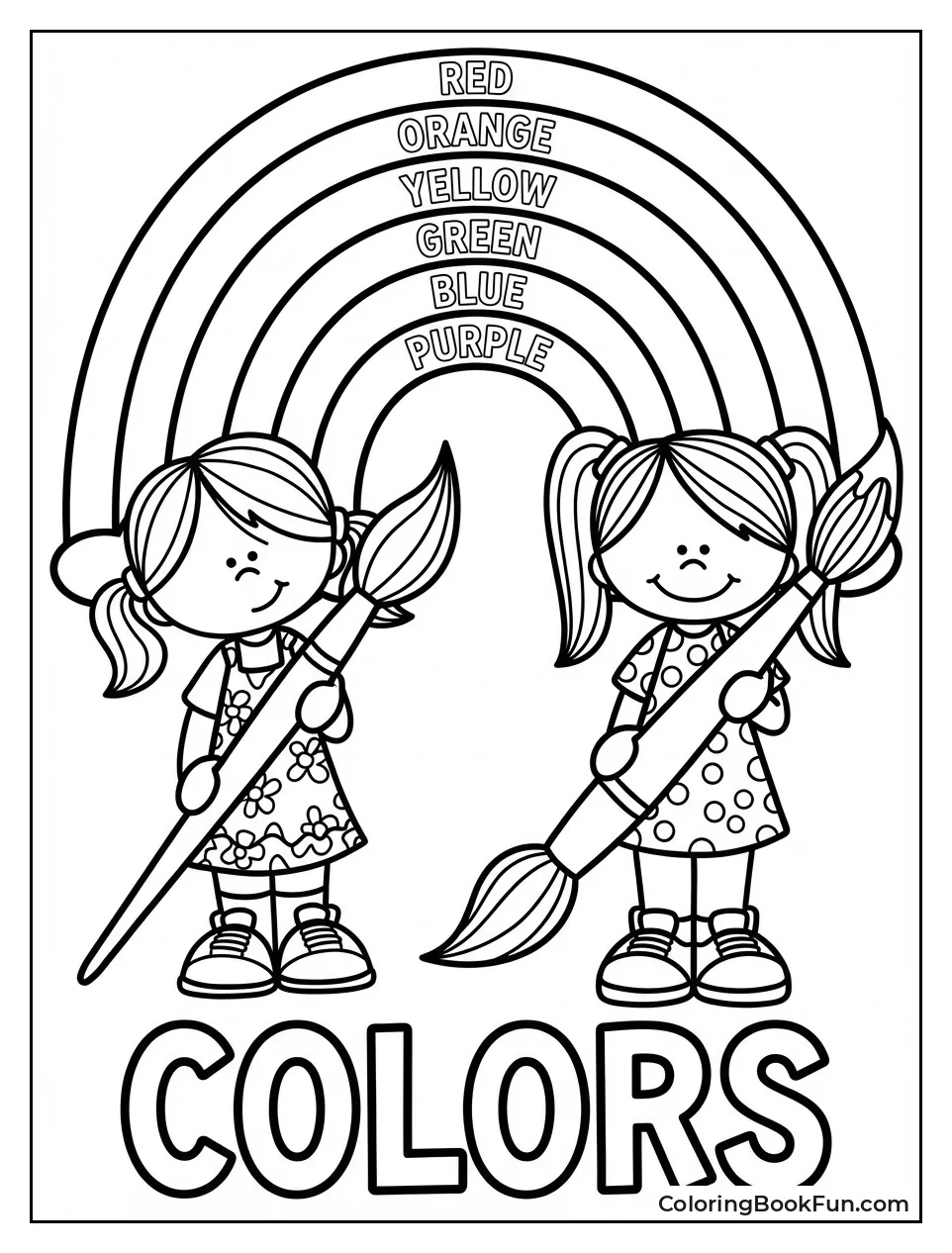 Gracie Paints Big Rainbow