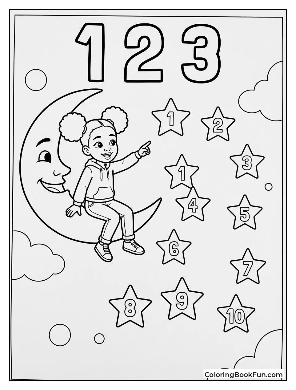 Gracie Counts Stars on Moon