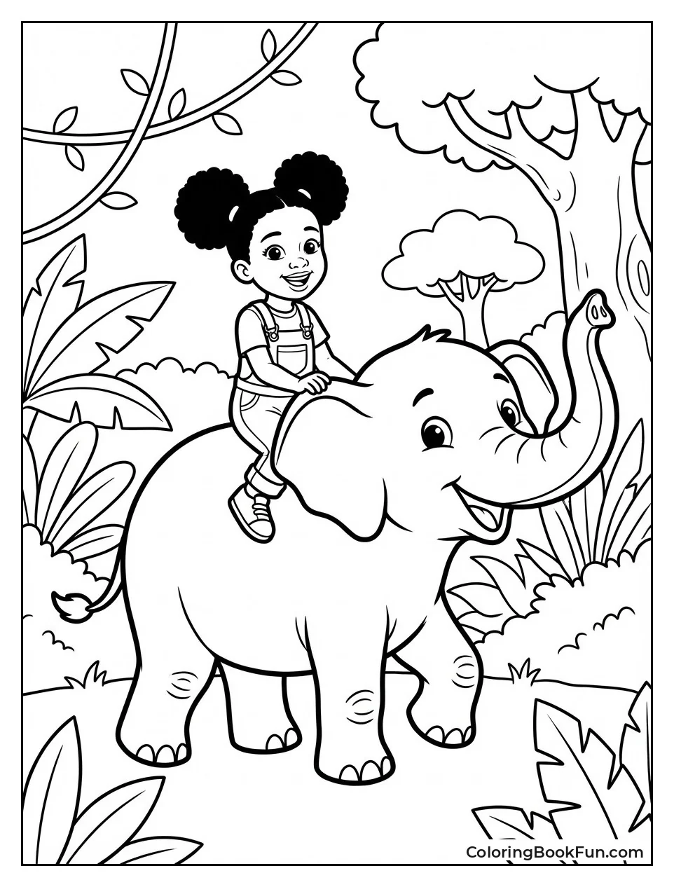 Gracie Rides Friendly Elephant
