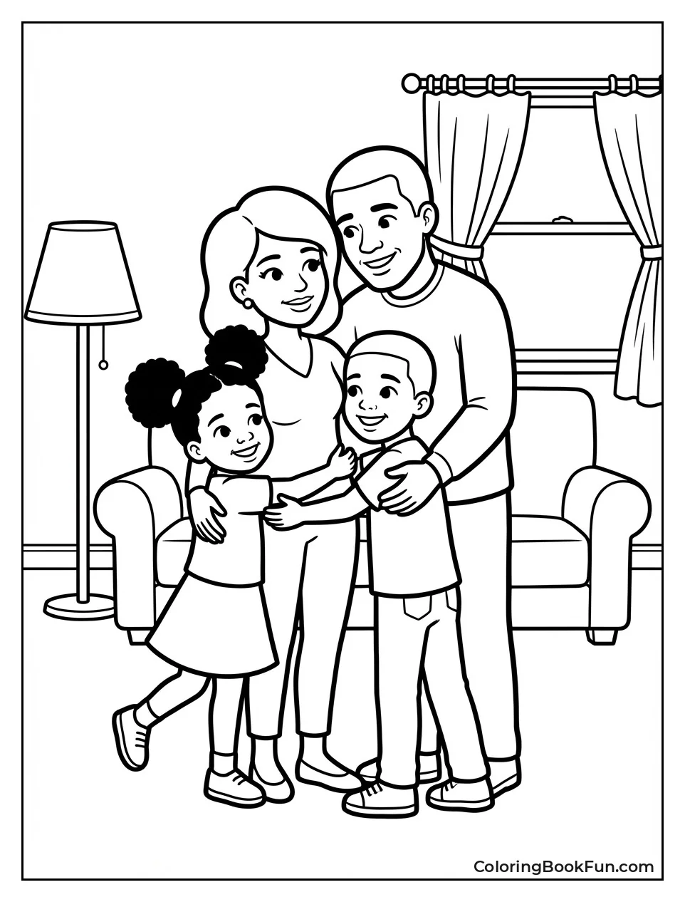 Family Shares Group Hug