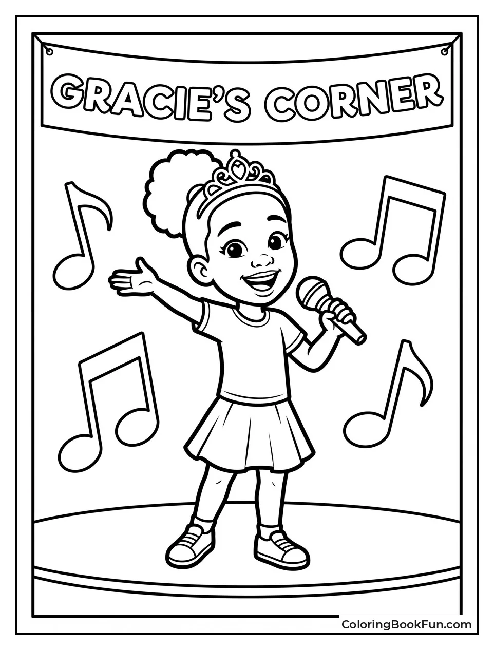 Gracie Sings with Microphone
