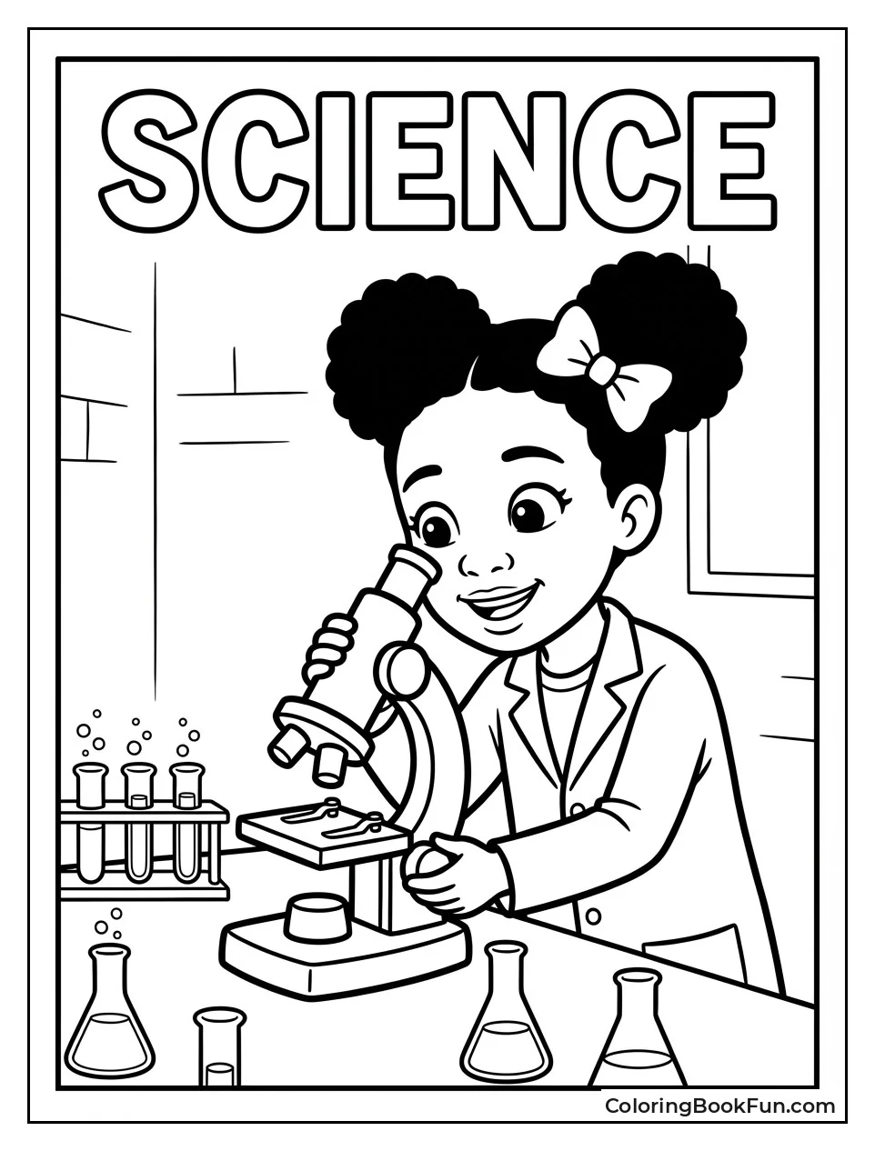 Gracie Looks through Microscope