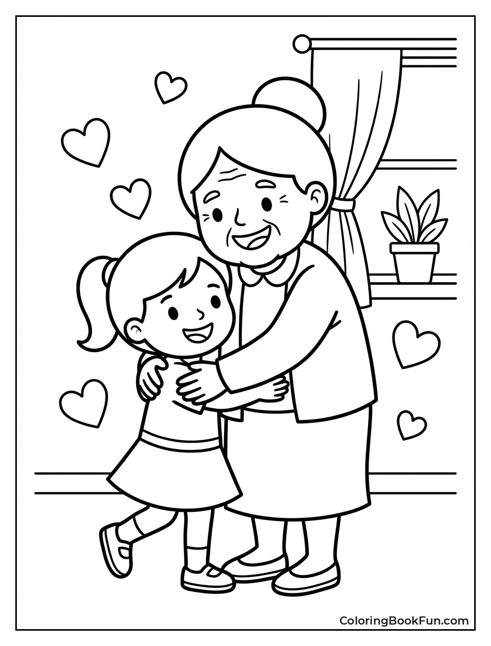 Grandma Hugs Gracie Warmly