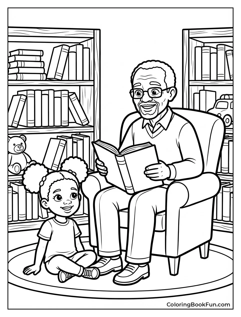 Grandpa Reads to Gracie