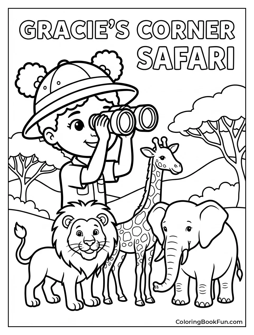 Gracie Spots Animals on Safari