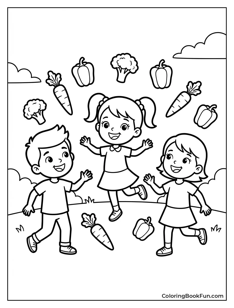 Gracie Dances with Veggies