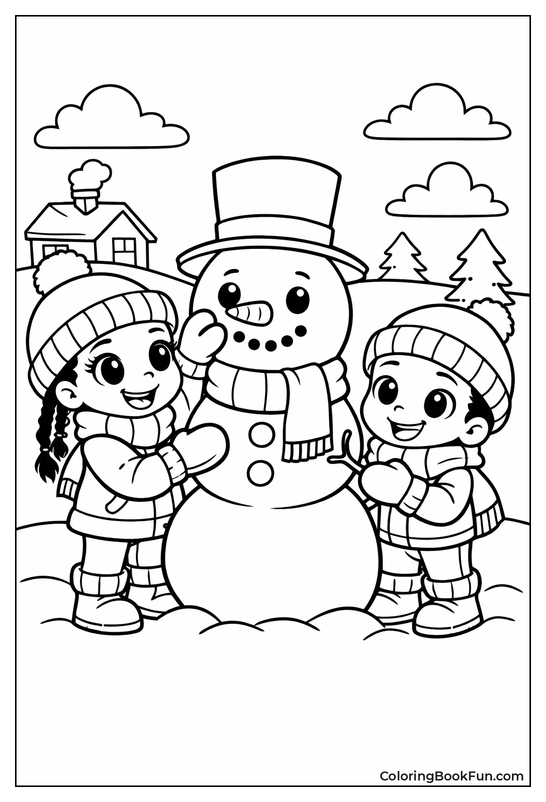 Gracie Builds Snowman