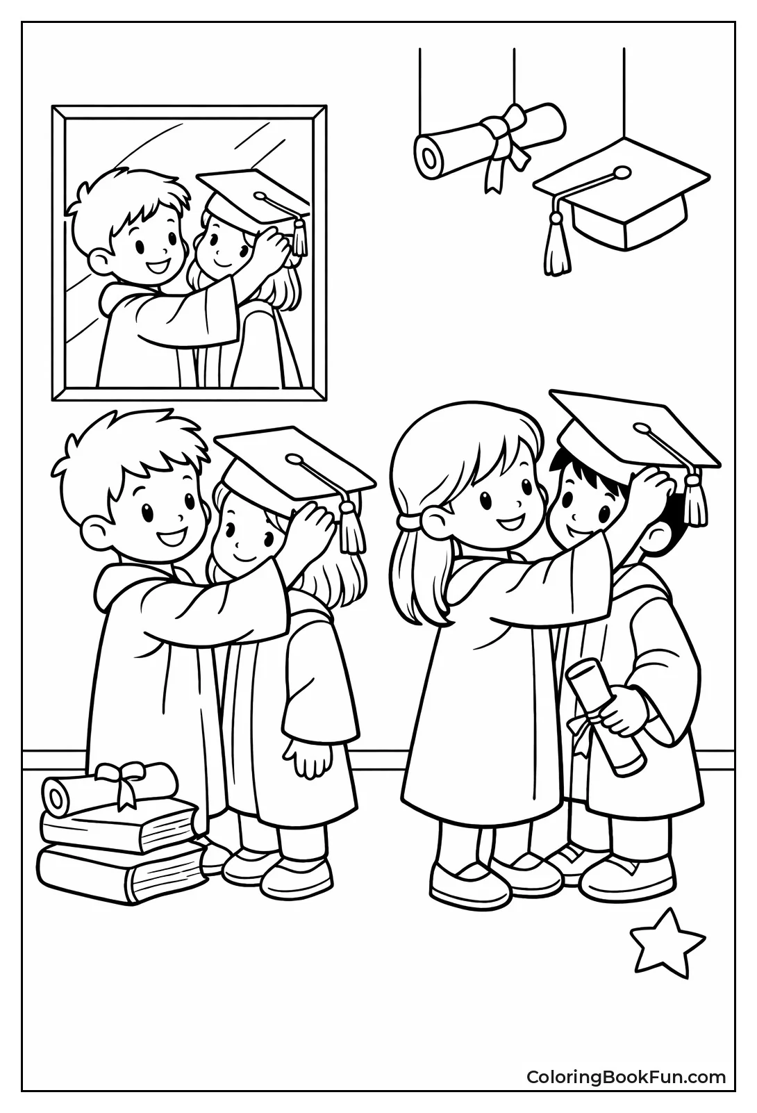 Kids Fixing Gowns Backstage