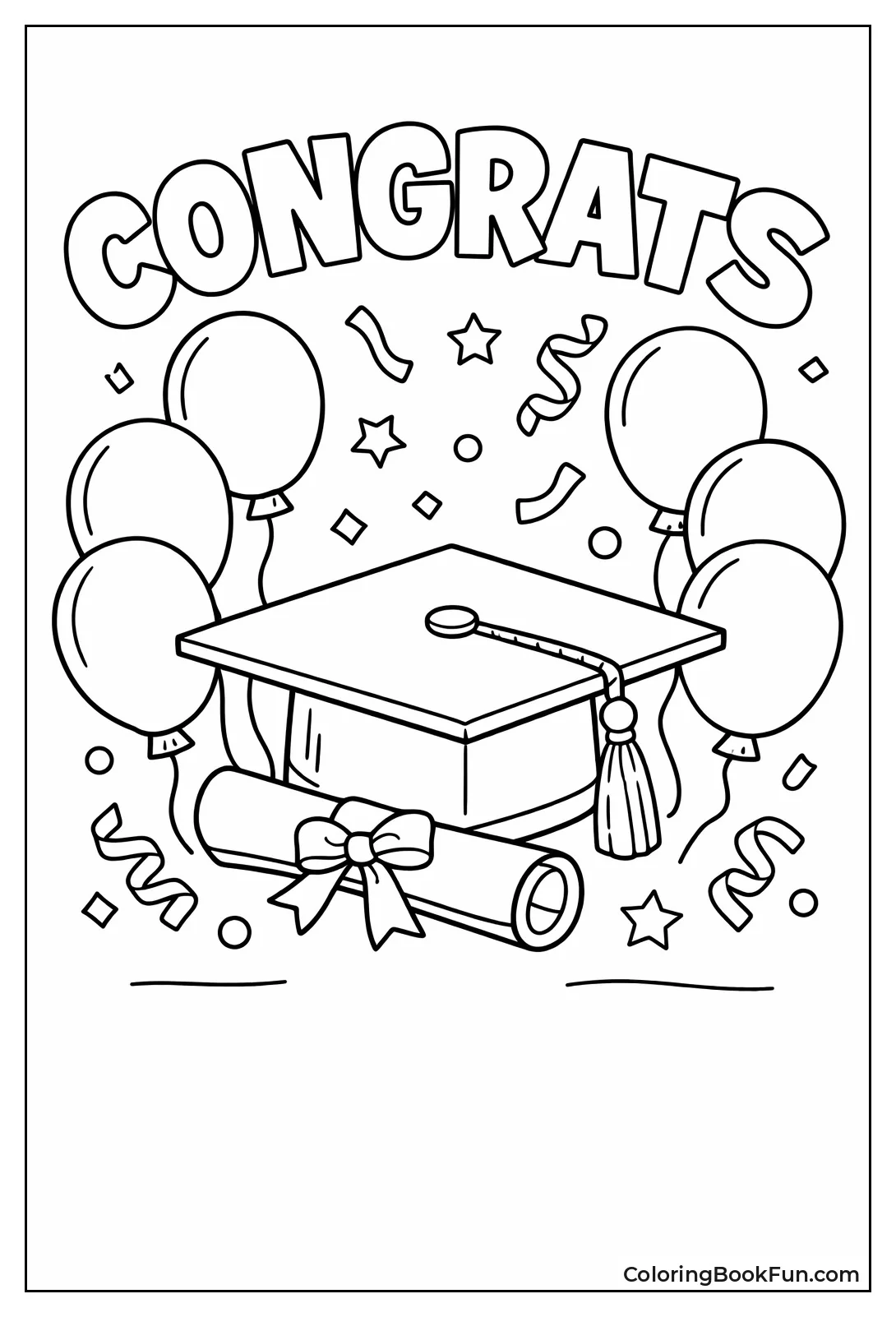 Cap with Balloons Card