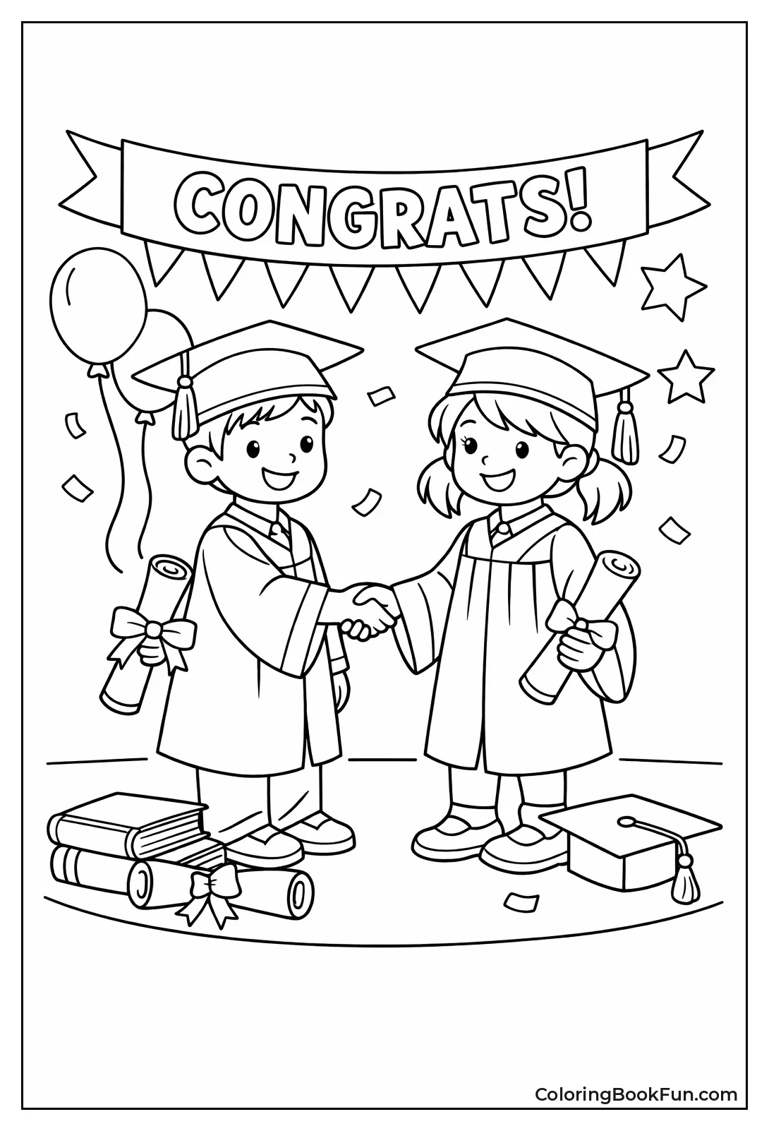 Fifth Graders Hold Diplomas